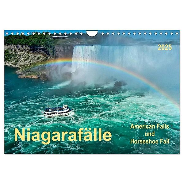 Niagarafälle - American Falls und Horseshoe Fall (Wandkalender 2025 DIN A4 quer), CALVENDO Monatskalender, Calvendo, Peter Roder