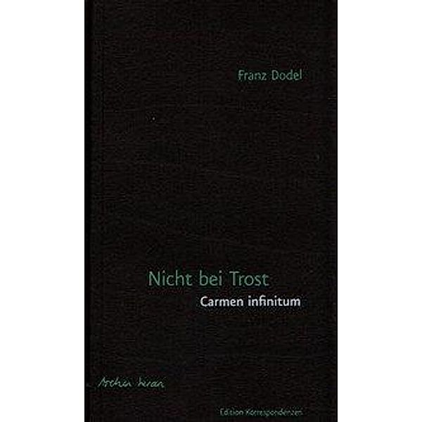 Nicht bei Trost. Carmen infinitum, Franz Dodel