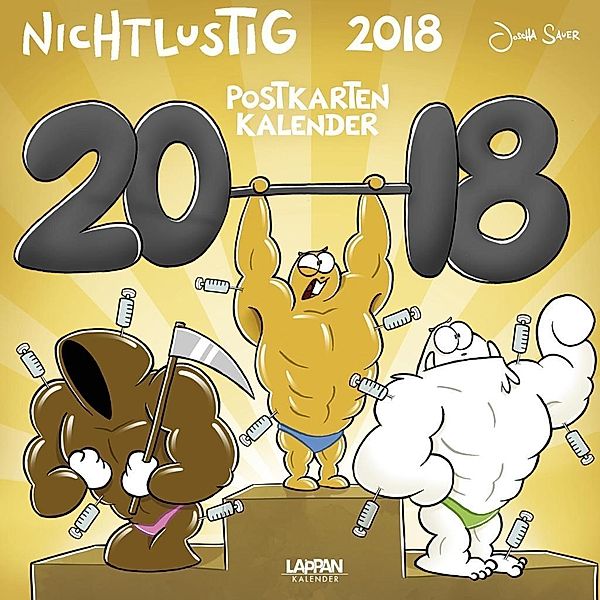Nichtlustig Postkartenkalender 2018, Joscha Sauer