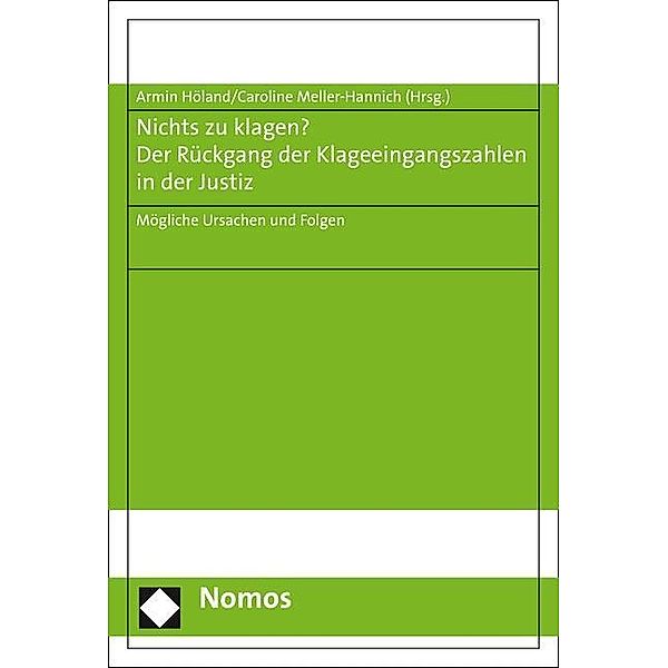 Nichts zu klagen? Der Rückgang der Klageeingangszahlen in der Justiz