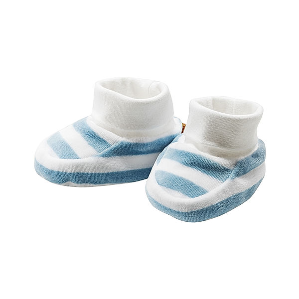 Steiff Nicki-Babyschuhe BASIC - BLOCKSTREIFEN in blau