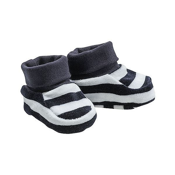 Steiff Nicki-Babyschuhe BASIC - BLOCKSTREIFEN in dunkelblau