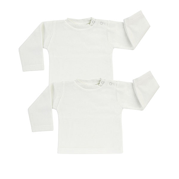 Jacky Nicki-Langarmshirt BASIC 2er-Pack in offwhite