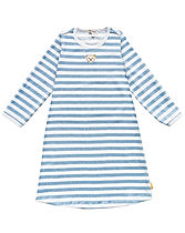 Nicki-Nachthemd BASIC gestreift in dunkelblau weiß | Weltbild.de