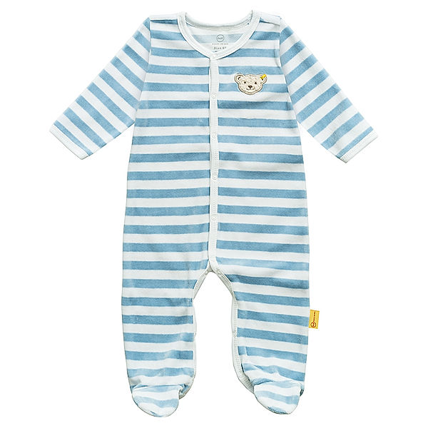 Steiff Nicki-Strampler BASIC – KLEINER TEDDY in hellblau