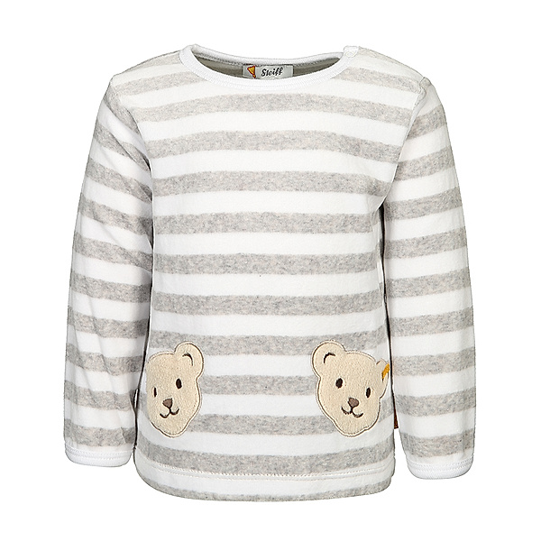 Steiff Nicki-Sweatshirt BASIC – ZWEI TEDDYS in grau melange
