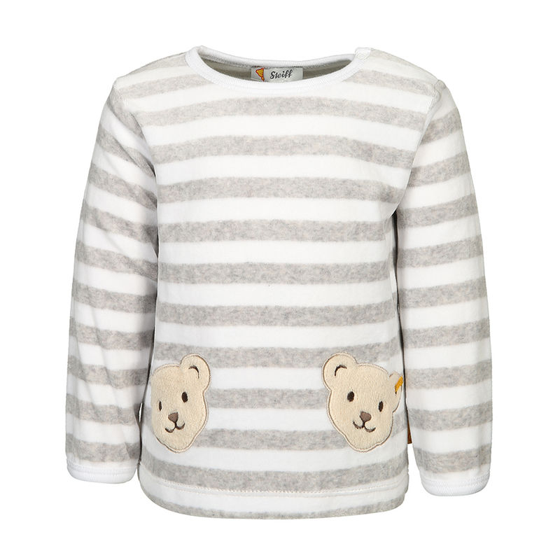 Nicki-Sweatshirt BASIC – ZWEI TEDDYS in grau melange