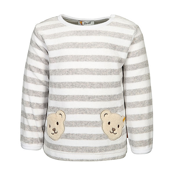 Steiff Nicki-Sweatshirt BASIC – ZWEI TEDDYS in grau melange