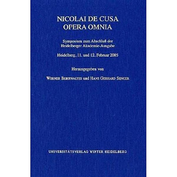 Nicolai de Cusa Opera Omnia