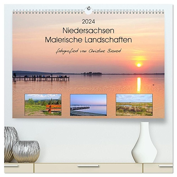 Niedersachsen - Malerische Landschaften (hochwertiger Premium Wandkalender 2024 DIN A2 quer), Kunstdruck in Hochglanz, Christine Bienert