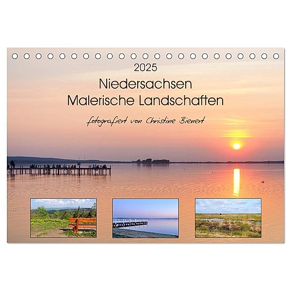 Niedersachsen - Malerische Landschaften (Tischkalender 2025 DIN A5 quer), CALVENDO Monatskalender, Calvendo, Christine Bienert