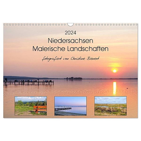 Niedersachsen - Malerische Landschaften (Wandkalender 2024 DIN A3 quer), CALVENDO Monatskalender, Christine Bienert