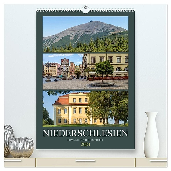 NIEDERSCHLESIEN Idylle und Historie (hochwertiger Premium Wandkalender 2024 DIN A2 hoch), Kunstdruck in Hochglanz, Melanie Viola