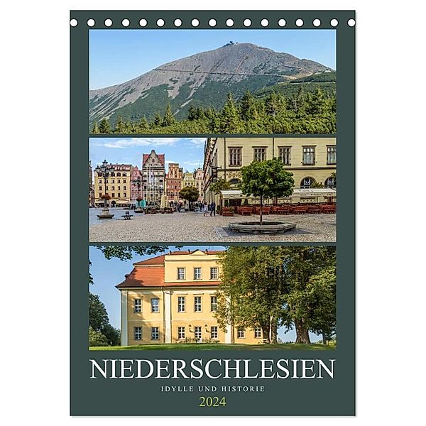 NIEDERSCHLESIEN Idylle und Historie (Tischkalender 2024 DIN A5 hoch), CALVENDO Monatskalender, Melanie Viola