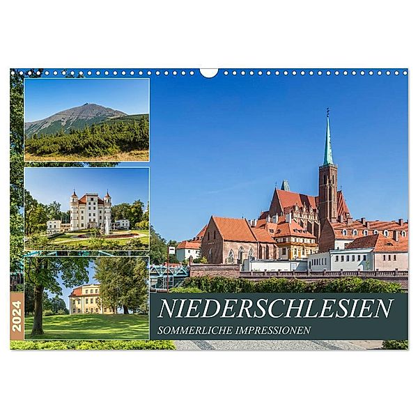 NIEDERSCHLESIEN Sommerliche Impressionen (Wandkalender 2024 DIN A3 quer), CALVENDO Monatskalender, Melanie Viola