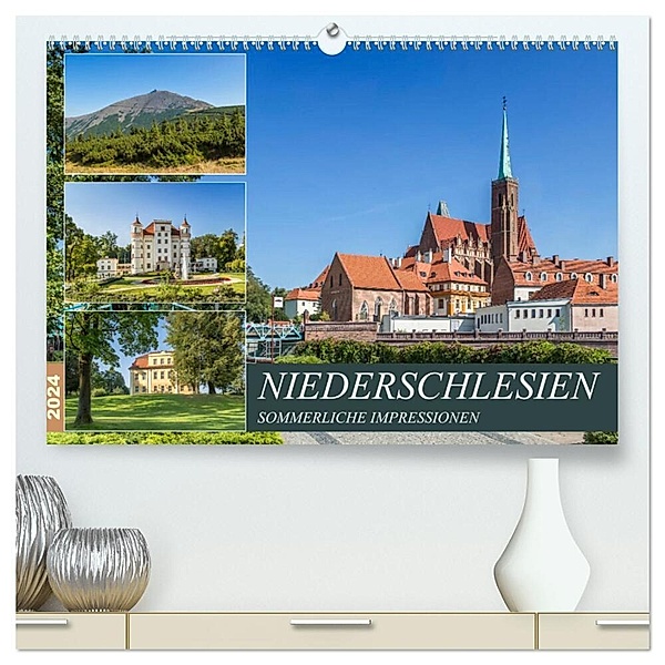 NIEDERSCHLESIEN Sommerliche Impressionen (hochwertiger Premium Wandkalender 2024 DIN A2 quer), Kunstdruck in Hochglanz, Melanie Viola