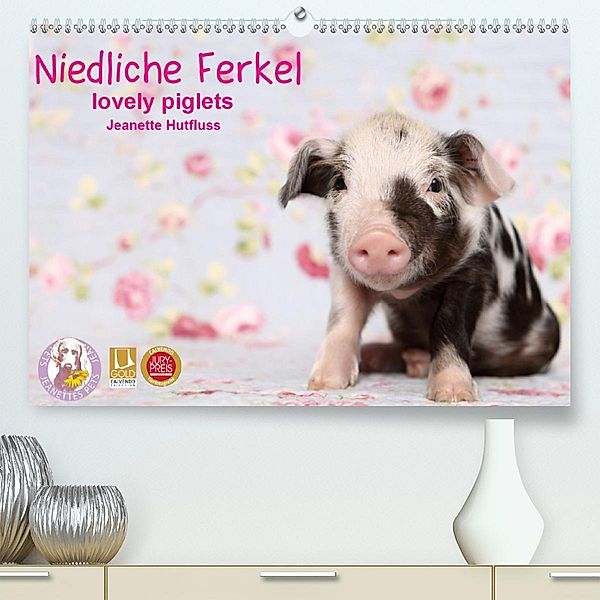 Niedliche Ferkel lovely piglets 2020 (Premium-Kalender 2020 DIN A2 quer), Jeanette Hutfluss