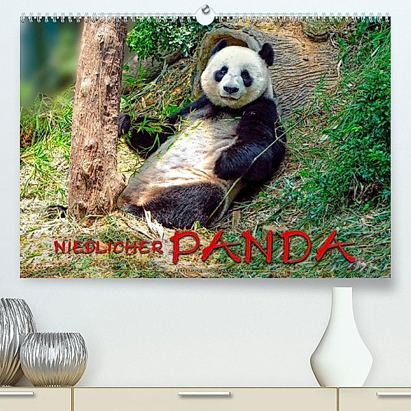 Niedlicher Panda (Premium, hochwertiger DIN A2 Wandkalender 2023, Kunstdruck in Hochglanz), Peter Roder