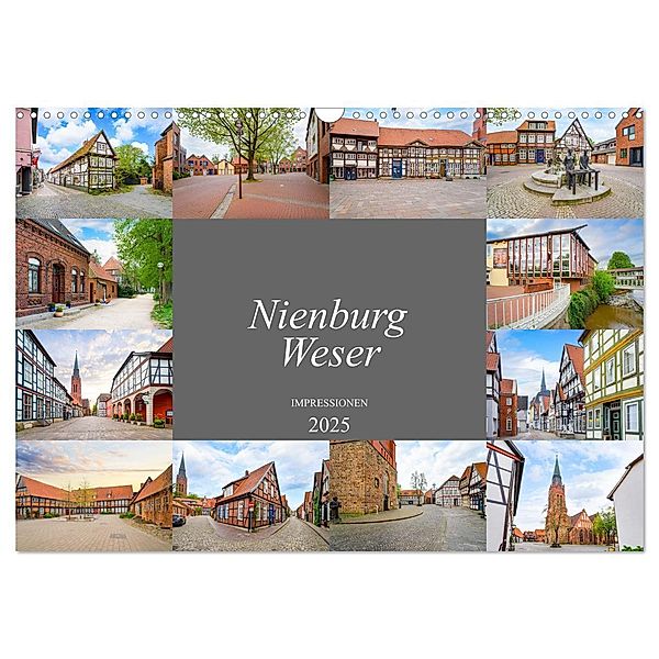 Nienburg Weser Impressionen (Wandkalender 2025 DIN A3 quer), CALVENDO Monatskalender, Calvendo, Dirk Meutzner