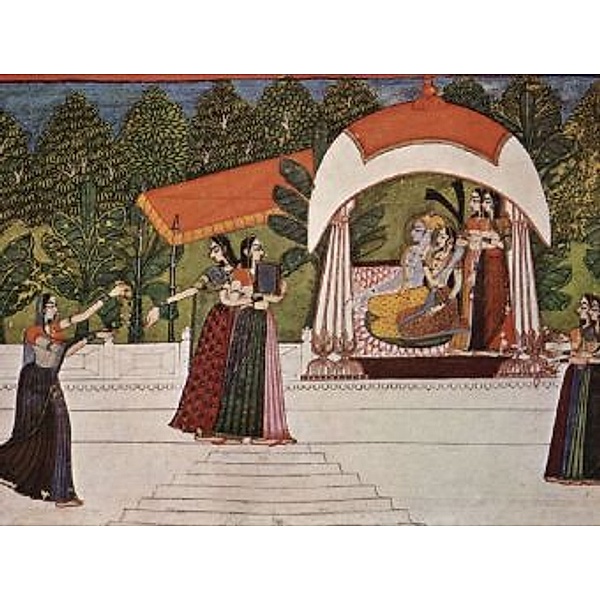 Nihâl Chand - Krishna und Râdhâ in einem Pavillion - 200 Teile (Puzzle)