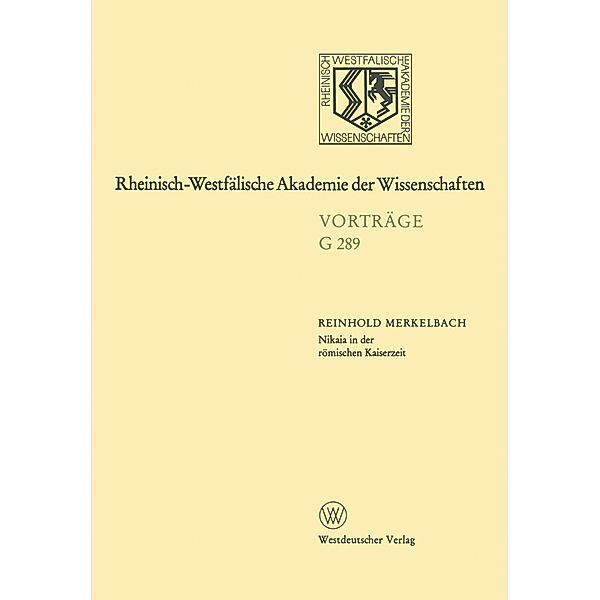 Nikaia in der römischen Kaiserzeit, Reinhold Merkelbach