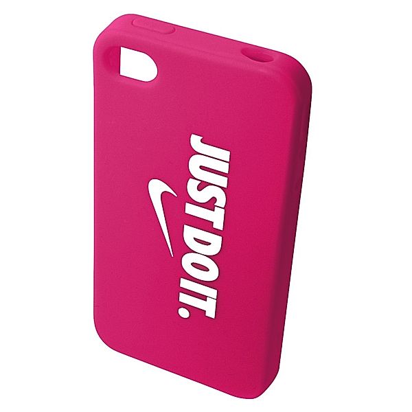 Nike Handy-Cover Just Do It. für Apple iPhone 4/4S, Neonpink/Weiß