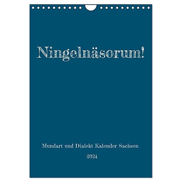 Ningelnäsorum! Mundart und Dialekt Kalender Sachsen (Wandkalender 2024 DIN A4 hoch), CALVENDO Monatskalender, Sächsmaschine