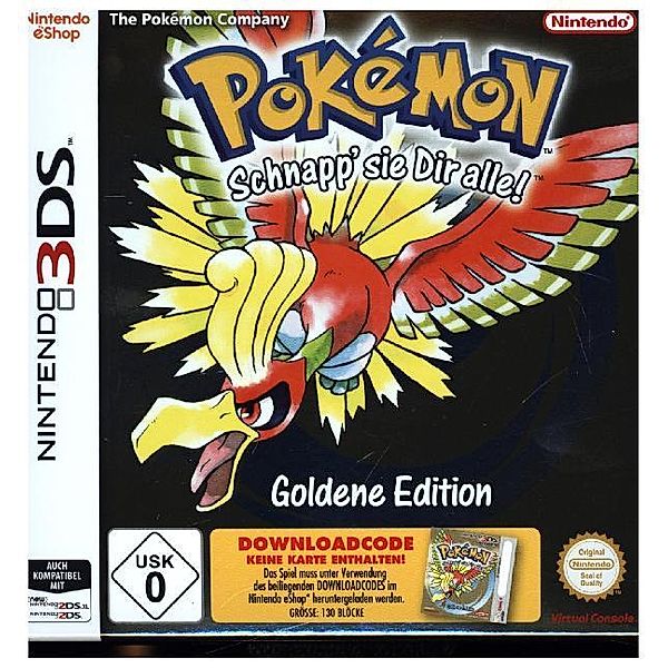 Nintendo - Nintendo Pokémon Gold,Download-Code für Nintendo 3DS-Spiel