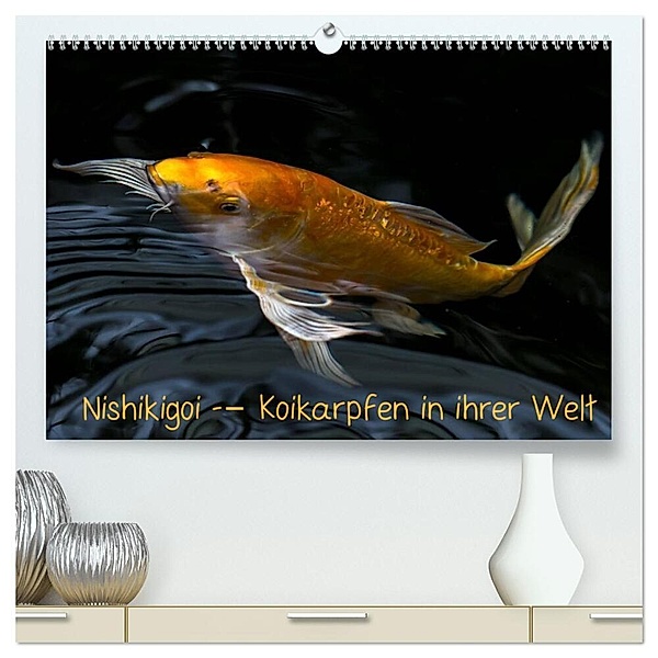 Nishikigoi - Koikarpfen in ihrer Welt (hochwertiger Premium Wandkalender 2024 DIN A2 quer), Kunstdruck in Hochglanz, Erwin Renken