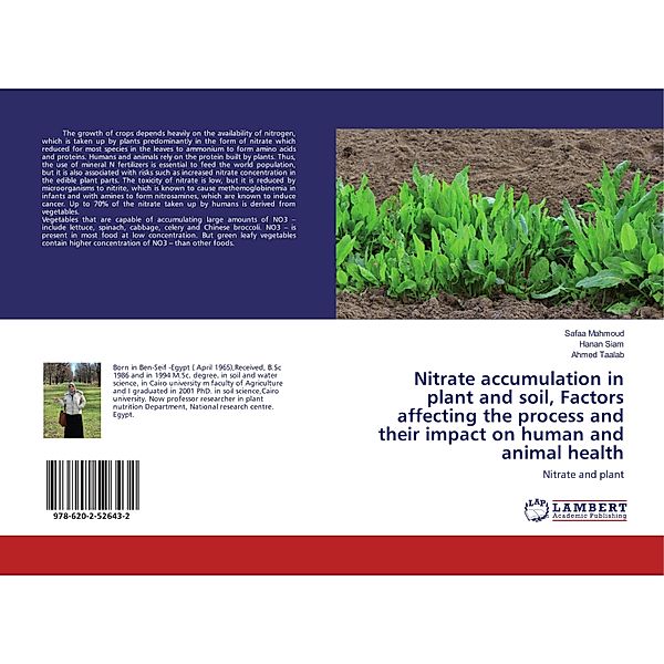 Nitrate accumulation in plant and soil, Factors affecting the process and their impact on human and animal health, Safaa Mahmoud, Hanan Siam, Ahmed Taalab