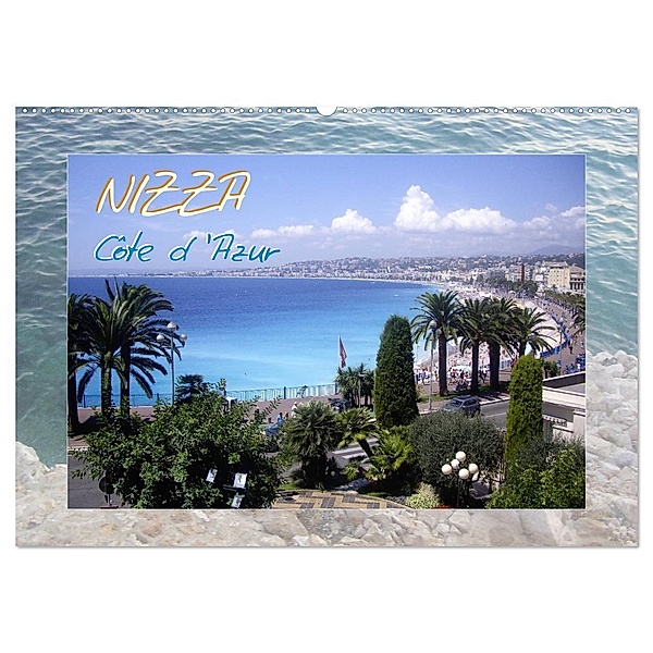 Nizza, Côte d'Azur (Wandkalender 2024 DIN A2 quer), CALVENDO Monatskalender, Elinor Lavende