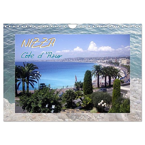 Nizza, Côte d'Azur (Wandkalender 2024 DIN A4 quer), CALVENDO Monatskalender, Elinor Lavende