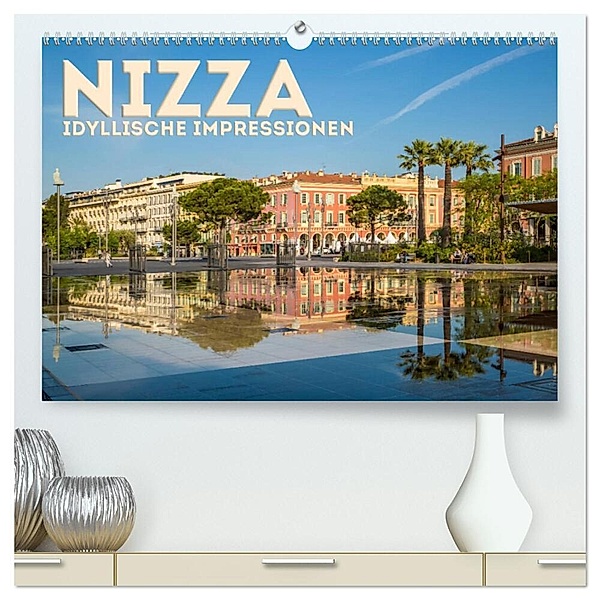 NIZZA Idyllische Impressionen (hochwertiger Premium Wandkalender 2024 DIN A2 quer), Kunstdruck in Hochglanz, Melanie Viola