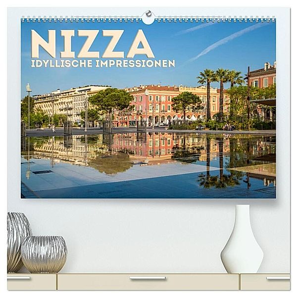 NIZZA Idyllische Impressionen (hochwertiger Premium Wandkalender 2024 DIN A2 quer), Kunstdruck in Hochglanz, Melanie Viola