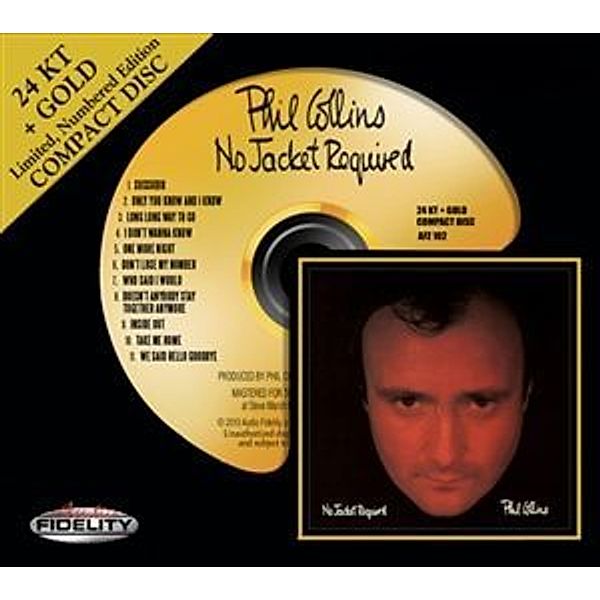 No Jacket Required 24k-Gold-Cd, Phil Collins