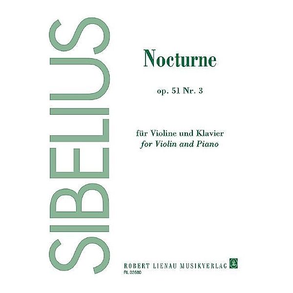 Nocturne op. 51 Nr.3 aus der Suite Belsazar, Violine und Klavier, Jean Sibelius