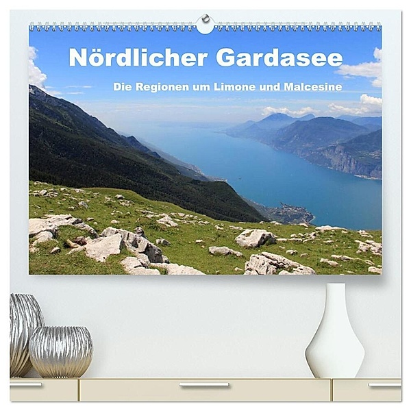 Nördlicher Gardasee - Die Regionen um Limone und Malcesine (hochwertiger Premium Wandkalender 2024 DIN A2 quer), Kunstdruck in Hochglanz, Rabea Albilt