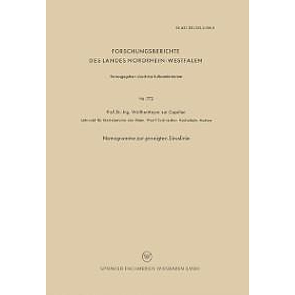 Nomogramme zur geneigten Sinuslinie / Forschungsberichte des Landes Nordrhein-Westfalen Bd.772, Walther Meyer zur Capellen