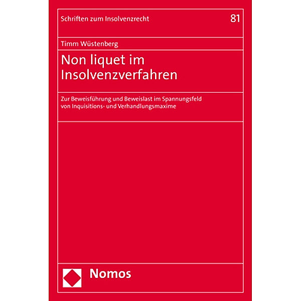 Non liquet im Insolvenzverfahren, Timm Wüstenberg