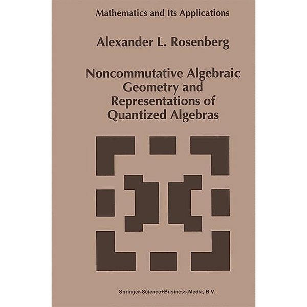 Noncommutative Algebraic Geometry and Representations of Quantized Algebras, A. Rosenberg