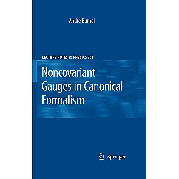 Noncovariant Gauges in Canonical Formalism / Lecture Notes in Physics Bd.761, André Burnel