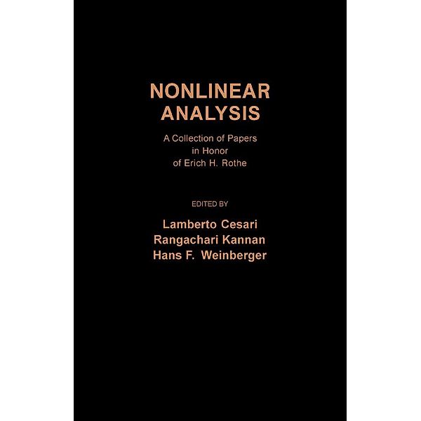 Nonlinear Analysis, Erich H. Rothe