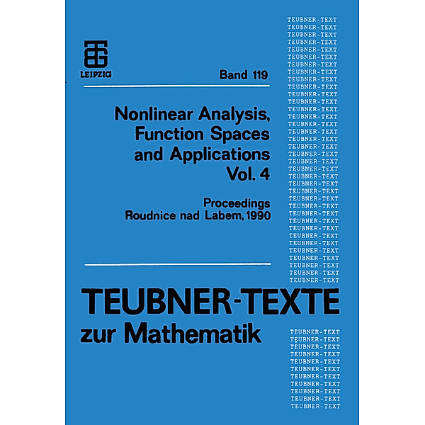 Nonlinear Analysis, Function Spaces and Applications Vol. 4