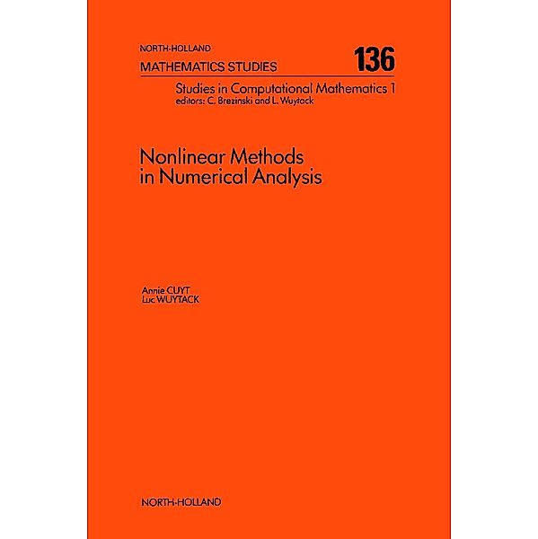 Nonlinear Methods in Numerical Analysis, A. Cuyt, L. Wuytack