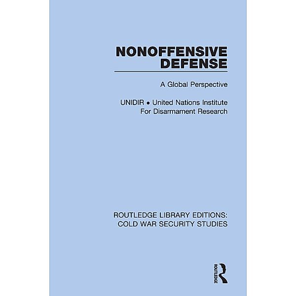 Nonoffensive Defense, Unidir United Nations Institute For Disarmament Research