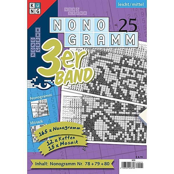 Nonogramm 3er-Band Nr. 25, Conceptis Puzzles