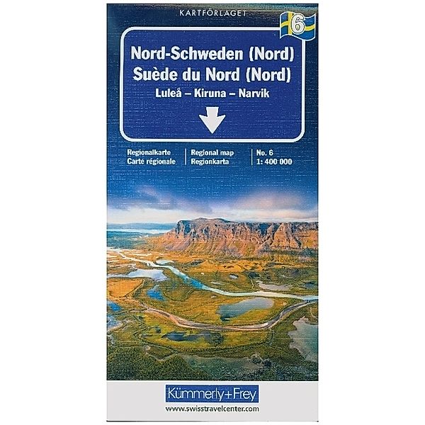 Nord-Schweden (Nord) Nr. 06 Regionalkarte Schweden 1:400 000