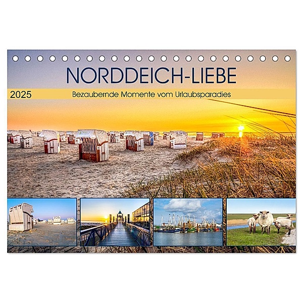 NORDDEICH-LIEBE (Tischkalender 2025 DIN A5 quer), CALVENDO Monatskalender, Calvendo, Andrea Dreegmeyer