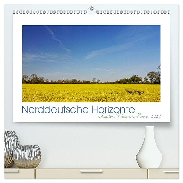 Norddeutsche Horizonte. Küsten, Wiesen, Moore (hochwertiger Premium Wandkalender 2024 DIN A2 quer), Kunstdruck in Hochglanz, Lucy M. Laube
