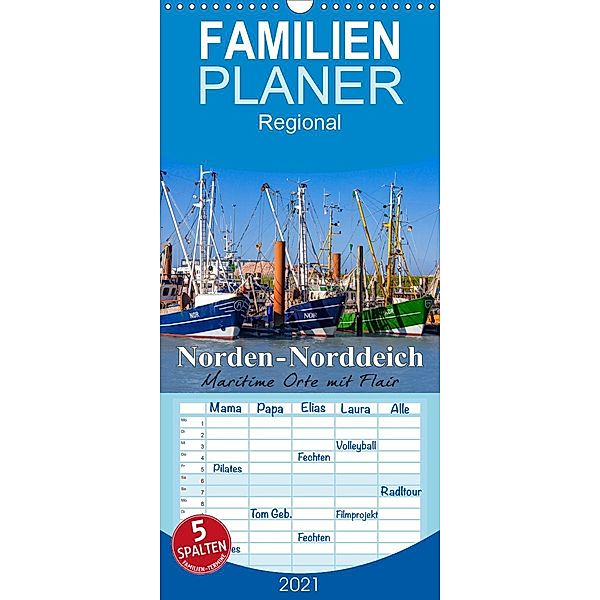 Norden-Norddeich. Maritime Orte mit Flair - Familienplaner hoch (Wandkalender 2021 , 21 cm x 45 cm, hoch), Andrea Dreegmeyer